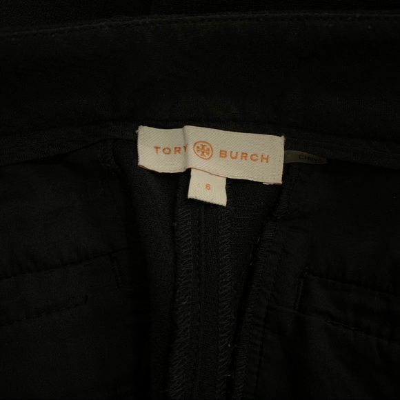 Tory Burch Black blue Tobie Wool Tweed Tuxedo Straight dress Pants trousers 6 - Picture 5 of 13